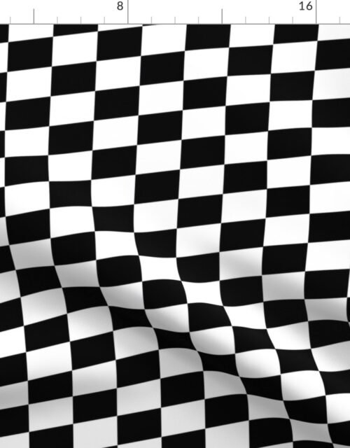 Small Black and White  Racing Check/Flag Pattern Fabric