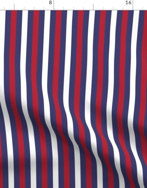 Small USA Flag Alternating Blue with Red and White Stripes Fabric