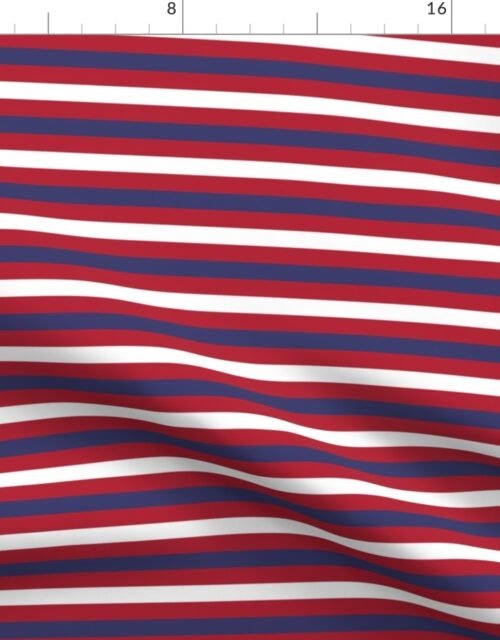 Small USA Flag Alternating Red and Blue with White Stripes Fabric