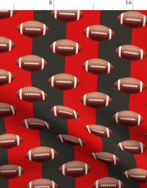 Tampa’s Famed Football Team Colors of Red and Pewter Fabric