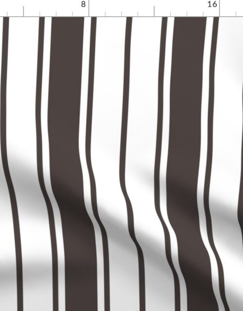 Thunder Grey Vertical Chevron French Stripes Fabric