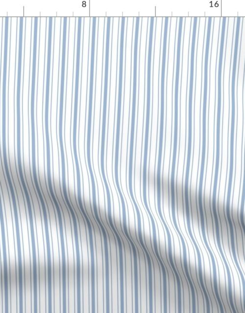 Traditional Micro Sky Blue Blue Vintage Ticking Upholstery Stripes Fabric