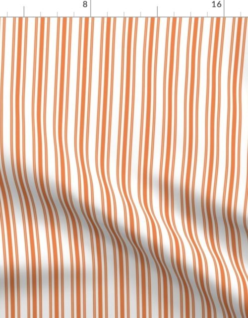 Trendy Large Orange Soda French Mattress Ticking Double Stripes Fabric