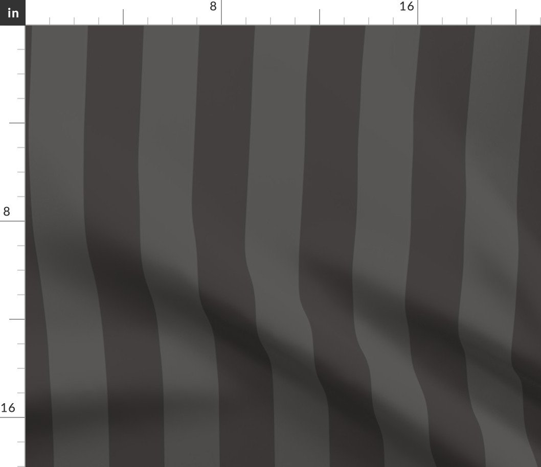 Two-Tone 2 Inch Graphite and Faded Graphite Modern Cabana Upholstery Stripes Fabric