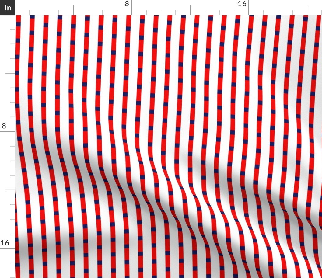 USA Flag Red White and Blue Puckered Seersucker-look Pin Stripes Fabric