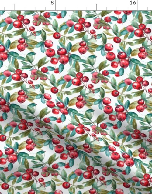 Watercolor Cranberries Fabric