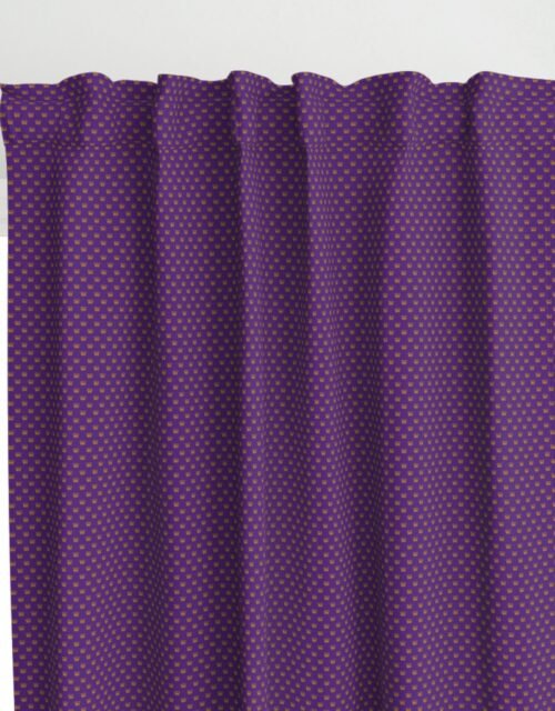 Micro Gold Crowns on Royal Purple Curtains