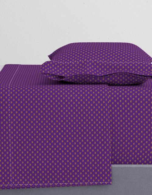 Micro Gold Crowns on Royal Purple Sheet Set